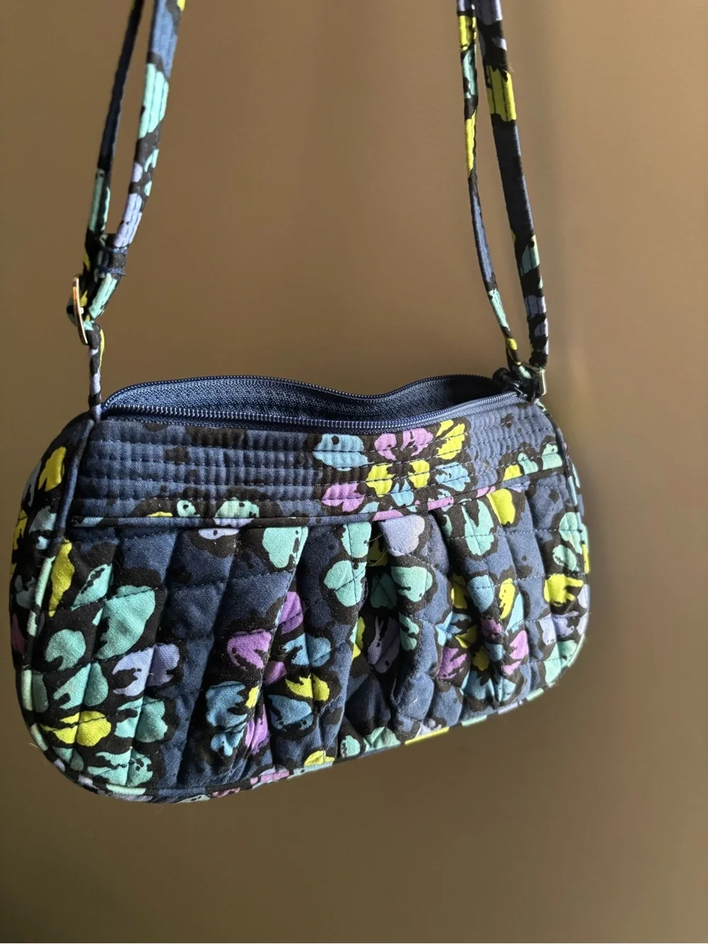 Vera Bradley Quilted Floral Crossbody Bag 10x6